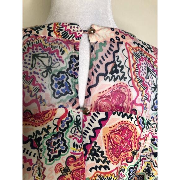 Anthropologie Maeve Siya Kimono Mini Dress Ruched Waist Floral Feminine Sz: 0 - Picture 10 of 15